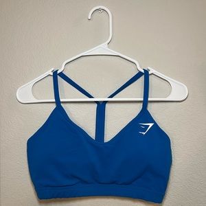 Gymshark V Neck Sports Bra Blue